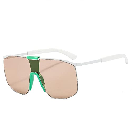 Lunettes de soleil carrées surdimensionnées vintage style bouclier pilote C2