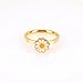 Tiny Daisy Flower Fidget Spinner Rings for Women Sterling Silver Plated Anxiety Rotate Freely Stress Relief Open Stacking Finger Ring Eternity Promise Statement Fashion Sweet Calming Jewelry Gifts Birthday Friend Bff (Gold)