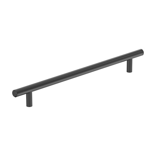 Amerock Bar Pulls 8-13/16 inch (224mm) Center-to-Center Matte Black Cabinet Pull, BP40521MB