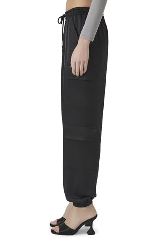 Forever 21 Women's Satin Mid-Rise Cargo Pants3