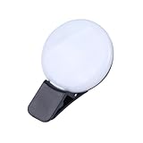 NOLITOY Wiederaufladbares Mini LED Ringlicht mit Clip Dimmbar Vielseitig für Fotos Videoaufnahmen Make Up Kompatibel mit Handy Tablet und Laptop Mobiles Kamera Fülllicht