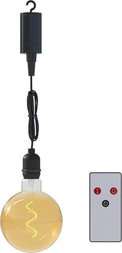 Calex Lampe suspendue extérieure avec ampoule filament dorée - Éclairage suspendu à batterie -...