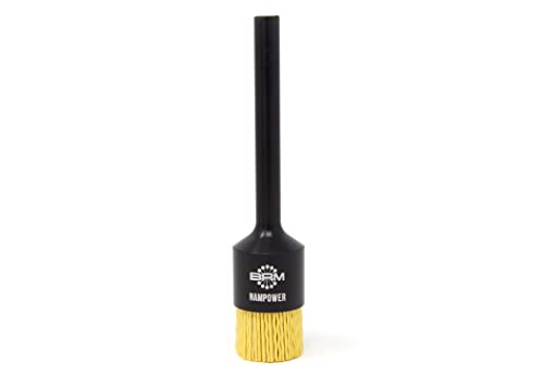 Image of BRM AEB1003480 NAMPOWER End Brush, 1 inch Diameter, 5 inch OAL, 80 Grit, Ceramic Abrasive Filament