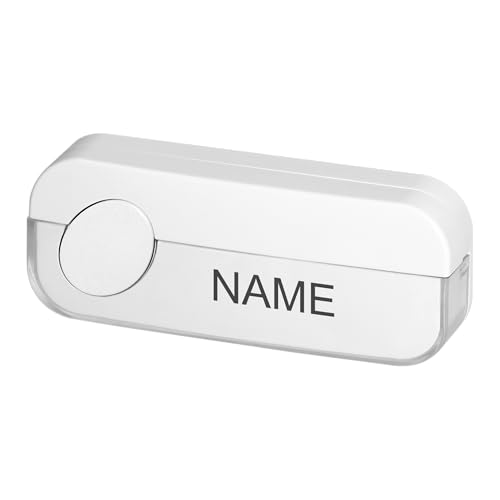 Miratic Bouton Poussoir Etanche de Sonnette Filaire pour Installation en Saillie Max. 230 V Courant Max. 1 A Résistant IP44 (Blanc)