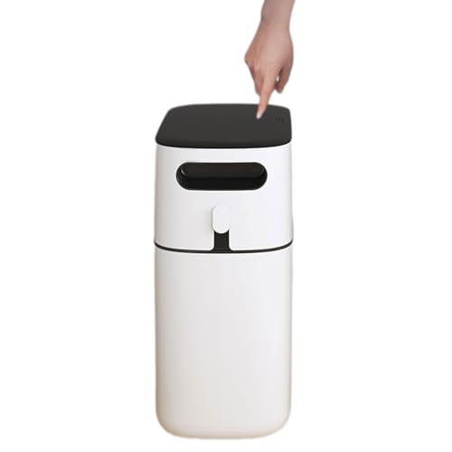 Cubo de basura estrecho para baño papelera pequeña antiolores contenedor de residuos