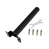 MYCENSE Solar Street Light Extension Mounting Arm,Street Light Fixture Bracket,Patio Pole Mounting Bracket for Exterior, Post Trees, Black Straight