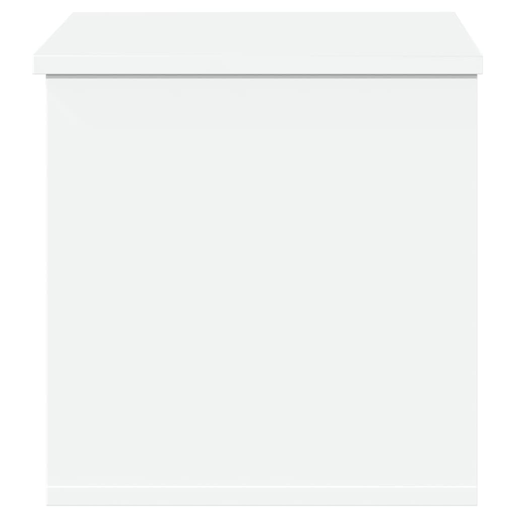 Homgoday Mobili Contenitore Portaoggetti Bianco 60x35x35 cm in Truciolato, Cassapanche e Bauli per Esterni, Contenitore da Giardino, Porta Attrezzi da Giardino, Pouf da Esterno