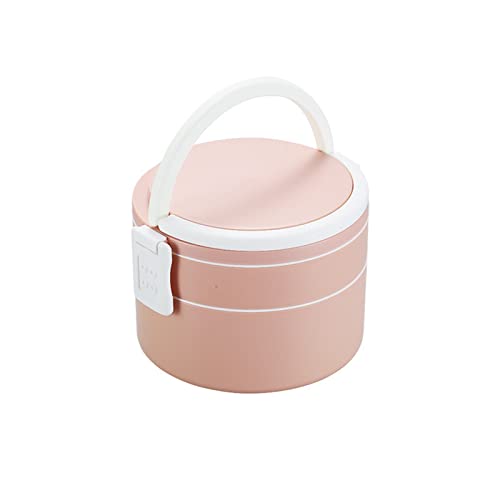 QTANZIQI Lunch Box Portatile Pranzo al Sacco Microonde per Bento Box per Il Lavoro Alimenti Fitness Contenitori per Alimenti Pranzo Ermetico (1.4l Rosa 1L) Silk Pillowcase