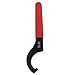 C Hook Spanner Wrench for 38-42mm Round Nut, Carbon Steel Collet Chuck Removal Tool with Red Non-Slip Rubber Handle, Machine Tool Spanner for C Type 38-42mm/45-52mm/55-62mm/68-72(55-62mm)