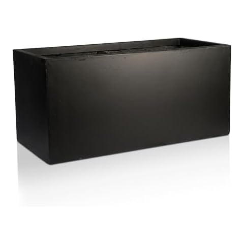 IDEALIST 50cm Black Outdoor Window Box Planter Cover