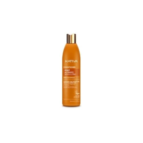 KATIVA POST ALISADO ACONDICIONADOR 355 ML | Suavidad y Brillo | Efecto Antifrizz | Prolonga el Alisado un 50% | Sin sulfatos y sin parabenos para el mantenimiento del alisado brasileño