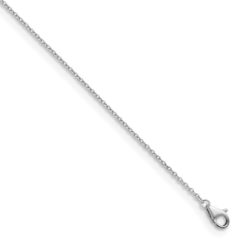 Diamond2Deal Platinum Polished 1.3mm Solid Cable Chain Necklace 16" to 30" Neck Jewelry Men, 4.35 gram3