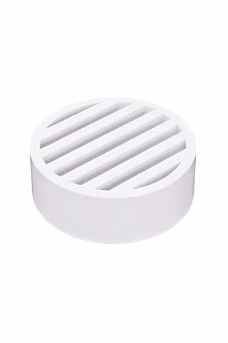 Monarca Supplies 3 PVC Drain Grate White Round Drain Cover for 3-Inch Pipe Openings Durable Outdoor Drainage Grate (1 Pack)