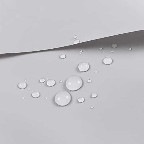 Image of Barossa Design Gray Silver Long Shower Curtain Liner 78 inch Height - 3 Magnets & Waterproof Lightweight PEVA Shower Liner for Bath Tub, PVC Free, Metal Grommets, Silver Gray, 72x78