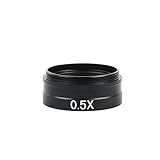 Microscopes Equipment 0.3X 0.35X 0.5X 1X 2.0X 0.75X Industry Video Microscope Camera Objective Lens for 10A C-Mount Lens Barlow Auxiliary Glass Lens(0.5X)