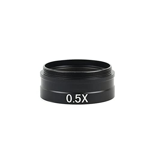 Microscopes Equipment 0.3X 0.35X 0.5X 1X 2.0X 0.75X Industry Video Microscope Camera Objective Lens for 10A C-Mount Lens Barlow Auxiliary Glass Lens(0.5X)