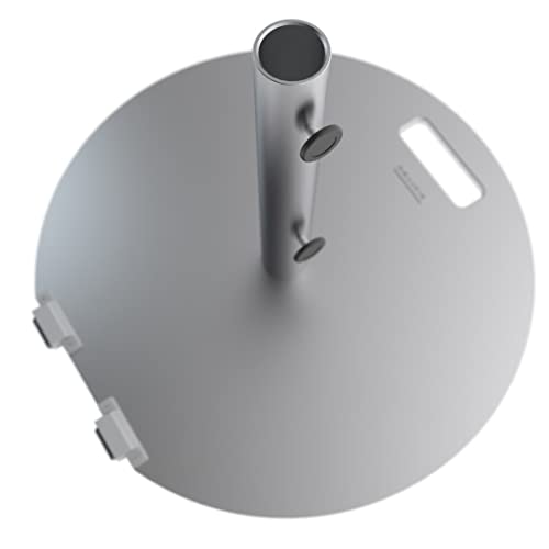 Image of Midtown Umbrellas Round 2 - Base with Wheels, Up to 55 lb Capacity, Silver