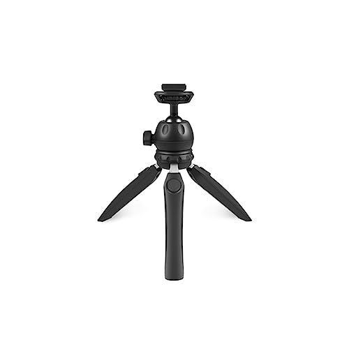 Fnfhsa Mini Soporte PortáTil Multifuncional VLOG TríPode Estabilizador en con Clip para TeléFono Steady Shot Soporte AntivibracióN, Negro