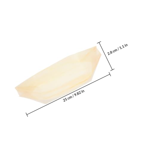 Platos de madera desechables para sushi 9 pulgadas 50 pcs miniatura 2