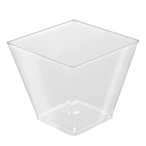 Bol Cuadrado Transparente (25 unidades) - Especial catering, eventos, degustación, food trucks y fiestas