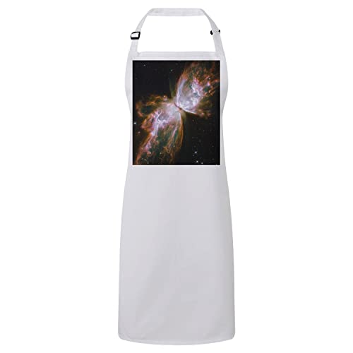 Tablier cuisine blanc espace cadeau original pour passionné d'astronomie