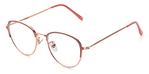 Image of Foster Grant Styles for Y.O.U. Los Angeles Blue Light Glasses For Women, Rose Gold, Lens Width: 52 mm
