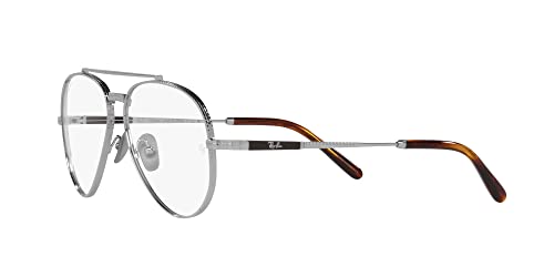 Image of Ray-Ban unisex-adult Rx8225v Aviator Titanium Pilot Prescription Eyewear Frames
