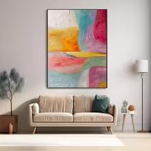 Modernes Wabi-Sabi-Gemälde, abstrakte Naturlandschaft, Boho-Kunst, Wanddekoration (50 x 70 cm x 2 Stück/ungerahmt)