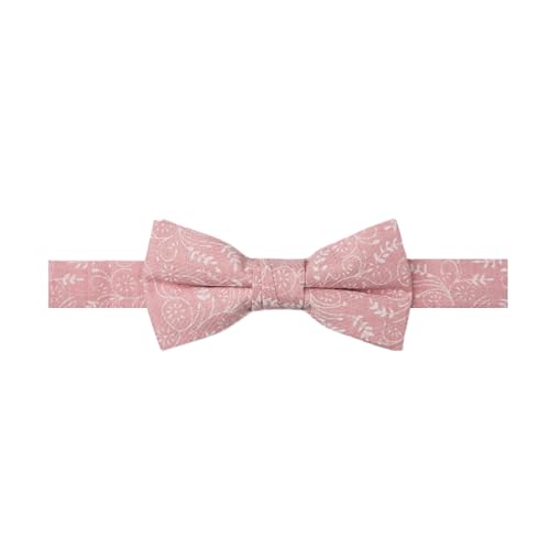 Jacob Alexander Boys' Banded Pre-Tied Floral Cotton Bow Tie - Dusty Rose