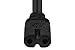 SF Cable 3ft 18 AWG 2-Slot Non-Polarized Power Cord (IEC320 C7 to NEMA 1-15P)