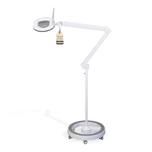 Kommode mit Rollen, 4 Schubladen, 40 x 36 x 65 cm, Büromöbel, weiß 8 Lumeno 861XGR Lupenleuchte Arbeitsplatzlampe mit großer ovalen Linse 110x150mm perfekt als Lesehilfe, für die Kosmetik oder zum Löten erhältlich in 3 und 5 Dioptrien 60 LEDs 3 mit Rollstativ