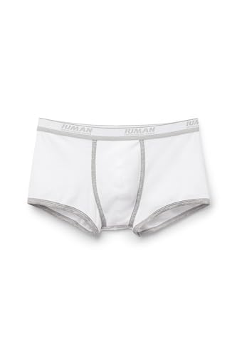 Intimissimi Man's Ribbed Superior Cotton Boxers in White, Size L