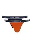 Emporio Armani 2-Pack Jockstrap Core Logoband Pack de 2 Correas, Naranja/Negro (Orange/Black), L Hombre
