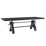 Modway EEI-6149-BLK-BLK Genuine 96' Crank Adjustable Height Dining and Conference Table, Black Black