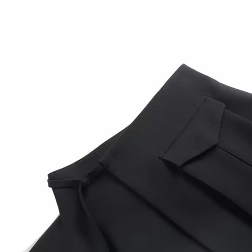 Jupe courte noire style asymétrique à taille haute coupe décontractée tendance printemps - 4