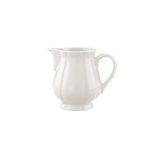 Villeroy & Boch – Manoir Jarra Leche Blanco, Apto para Lavavajillas, Apto para Microondas, Lechera Porcelana 250 ml, Lechera Baja, Vajilla, Premium Porcelain
