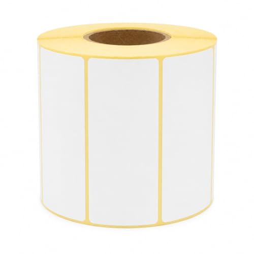 MD Labels   Etichette termiche bianche su rotolo – 100x50 mm – 1000 pezzi – manica 40 mm – permanentemente adesive, per codici a barre, etichette adesive bianche per scrivere