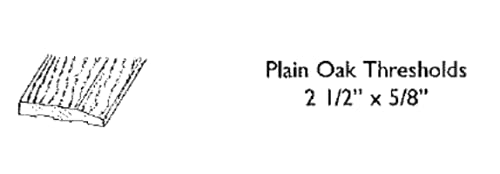 Miniatura 2 de 2 12 pulgadas de ancho x 58 pulgadas de alto umbral sin terminar (4 pies)