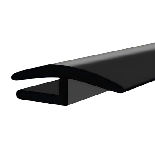 Glass Roof - Wind Noise From Upper Windshield Area Above 45 MPH(72 KM/H) - 2021 Ford Mustang Mach-E 6 WZP 1.7M/5.6Ft Windshield Cowl Seal Strip, Rubber Auto Weather Sealing Protection, H-Shape Self Adhesive Cuttable Sunroof Window Seal Strip, Universal for Car Truck SUV (Black)