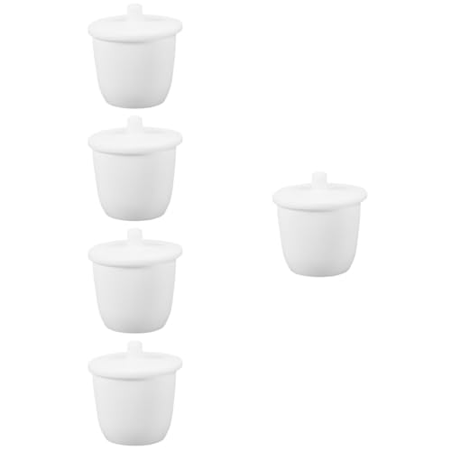 NAMOARLY 5pcs PTFE Crucible Melting Crucible Bowl Crucible for Melting Gold Melting Kit Jewelry Making Supplies Melting Dish Pot Lab Crucible Jewelry Casting Tools Crucibles Dish Cup White