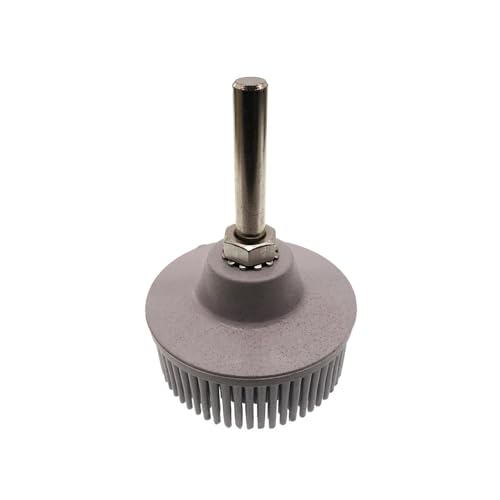Cerdas abrasivas, Rueda de pulido con cepillo abrasivo goma cerdas 2 pulgadas, vástago 1/4, Multicolor(Gray)