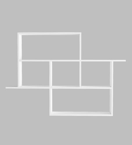 Image of Cedric Multipurpose Modular Wall Racks /Shelves /Organiser /Decor Particle Board Wall Shelf (Number of Shelves - 6, White)