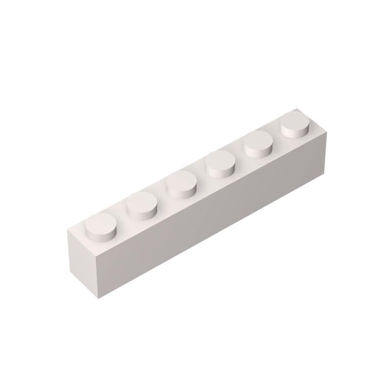 3009 Basic Bricks Brick 1x6 50 Pieces GDS-535 Compatible with Lego Building Blocks Color:White โ image 1