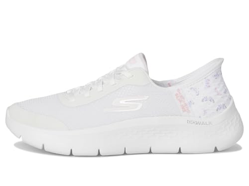 Image of Skechers Women's Go Walk Flex Eva Hands Free Slip-ins, White /Pink, 6