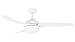 Orbegozo 17605 Wentylator sufitowy z oświetleniem LED, 3 prędkości wentylacji, pilot zdalnego sterowania, cichy, czasomierz, 3 łopatki, średnica 132 cm, 60 W mocy, biały