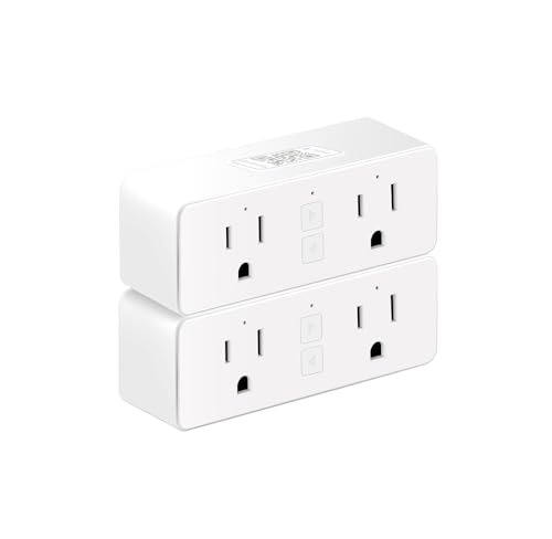 Matter Dual Smart Plug, Work with Apple Home, Siri, Alexa,