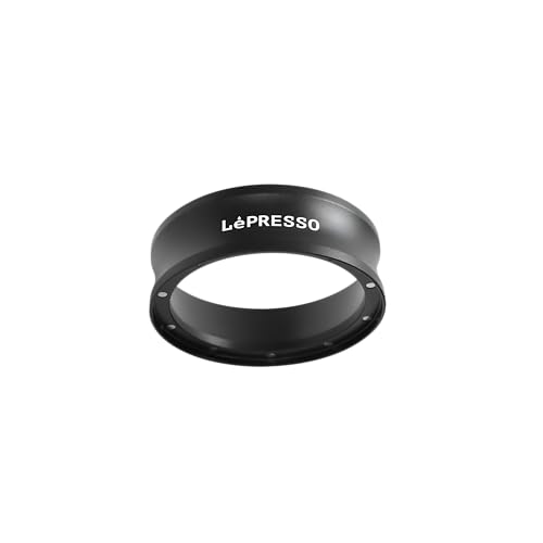 LePresso Magnetic Coffee Dosing Ring, 58mm Coffee Machine Portafilter, Espresso Even Distribution, Aluminum Alloy Dosing Funnel with 10 Magnets, Professional Espresso Powder Dosing Ring for Baristas