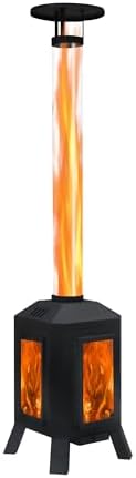 wood pellet patio heater that will transform your outdoor experience 6 Beneouya Wood Burning Patio Heater with Glass Viewing Window, Glass Tube, Fire Pits for Outside Wood Burning, Outdoor Fire Pit for Backyard, Patio