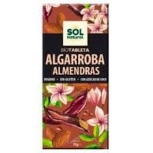 Pack 2x70g Tableta de Algarroba con Almendras | Selección BIO | Alternativa Natural al Chocolate | Sin Gluten (SG) | Sin Teobromina ni Cafeína | Calidad Vegana