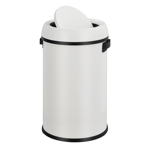Caneca de basura cilíndrica de acero inoxidable 65 L
